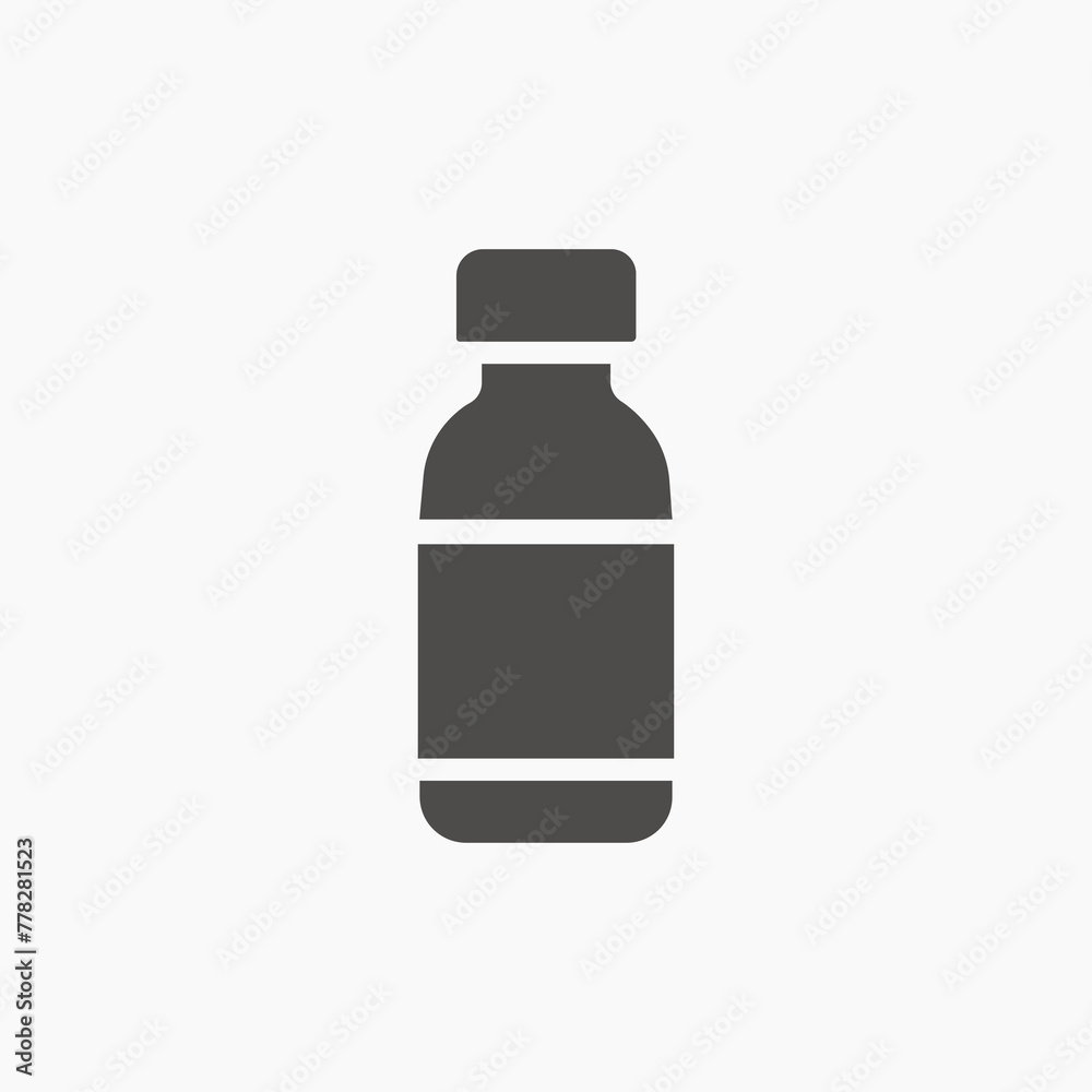 Medical pills bottle icon vector. medication, medicine, pill, drug, capsule, pharmacy, health, treatment, prescription symbol	