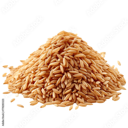 brown rice isolated 