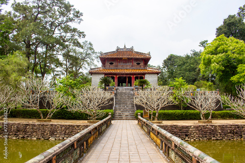 Minh Lau Pavilion In Mausoleum Of Minh Mang In Hue, Vietnam. Minh Mang Is The Second Emperor Of The Nguyễn Dynasty. photo