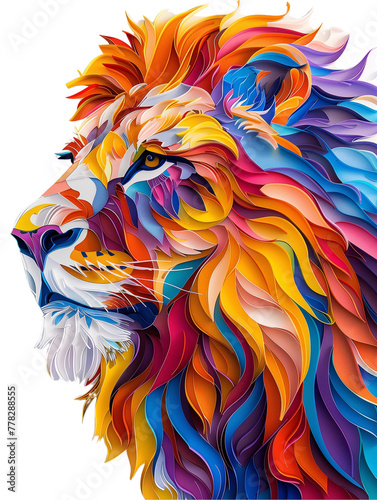 Flaming tiger and lion heads tattoo with fiery design  symbolizing strength and power in wildlife art