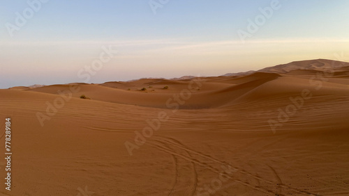 Sunrise in the Sahara desert  Morocco