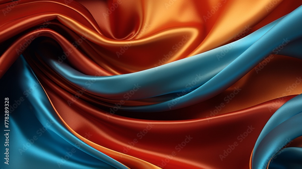 Obraz premium Flowing silk in vibrant colors