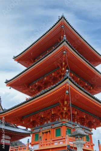 Pagoda Tower at the Kiyomizudera Temple in Kyoto  Japan