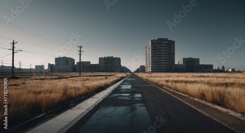 Desolate and radiation-contaminated city