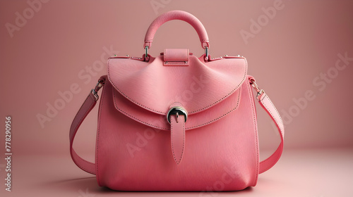 Beautiful Trendy Smooth Youth Women's Handbag in Gentle Pink