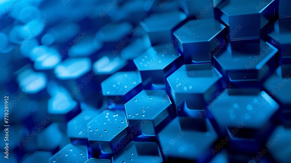Tessellated blue hexagons Tessellated blue hexagons