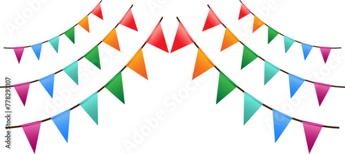 Flag triangle with multiple colors 