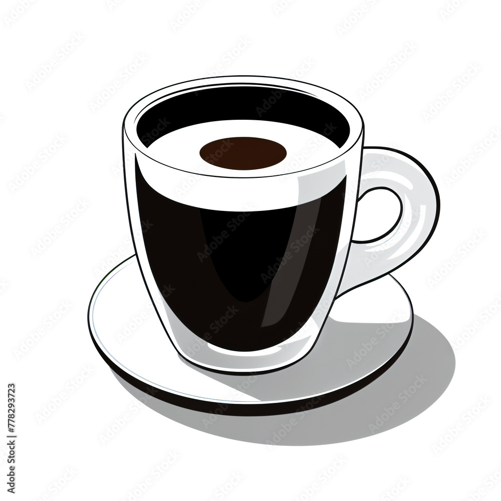 espresso coffee in minimal style. Generative AI. espresso coffee in minimal style. Generative AI.