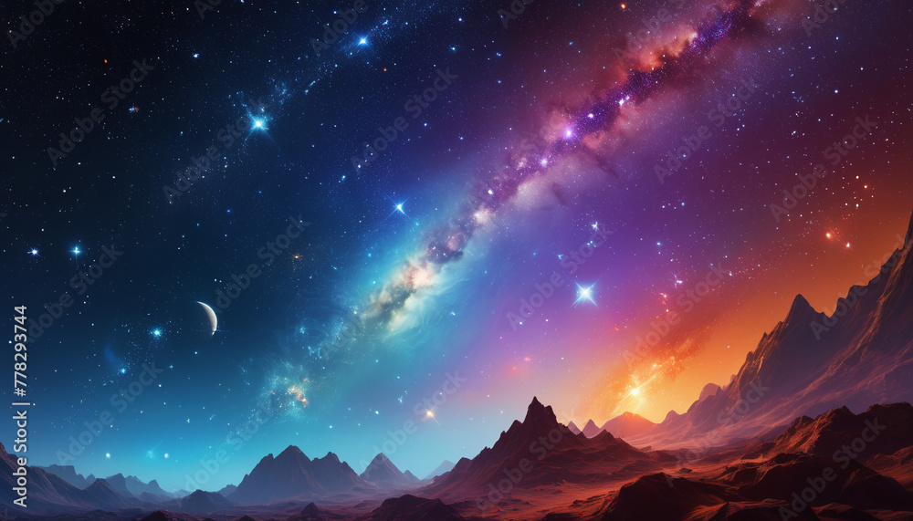 milkiway in night sky background milkiway in night sky background