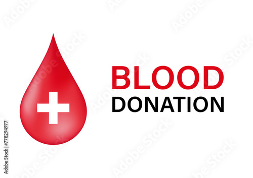 Blood Drop. Blood Donation Concept. World Blood Donor Day. Vector Illustration. 