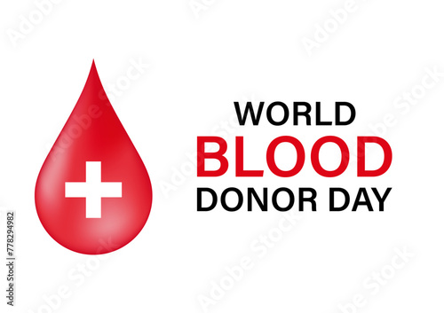 Blood Drop. Blood Donation Concept. World Blood Donor Day. Vector Illustration. 