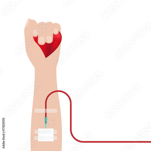 Blood Donation Concept. World Blood Donor Day. Vector Illustration. 