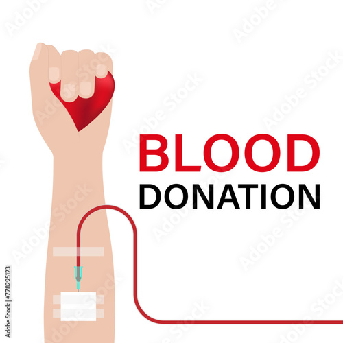 Blood Donation Concept. World Blood Donor Day. Vector Illustration. 