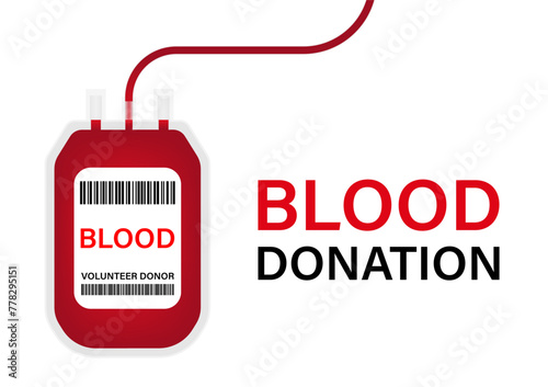 Blood Donation Concept. World Blood Donor Day. Vector Illustration. 