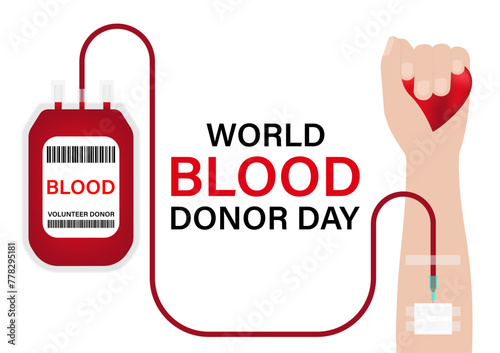 Blood Donation Concept. World Blood Donor Day. Vector Illustration. 