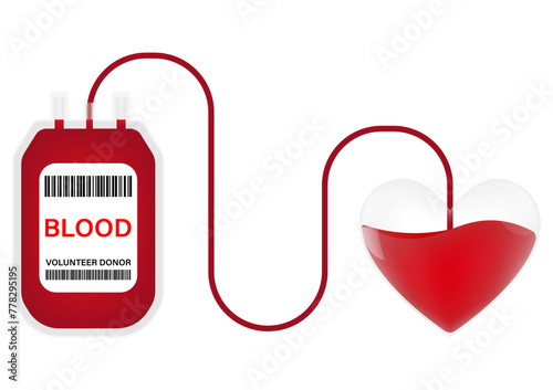 Blood Donation Concept. World Blood Donor Day. Vector Illustration. 
