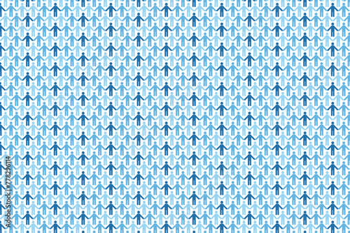 Pattern with people icon. Isolated vector illustration EPS 10 file.