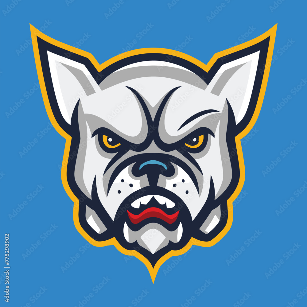 retro bulldog head vector illustration retro bulldog head vector illustration