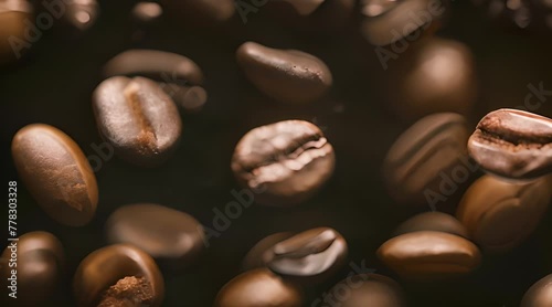 Coffe Bean Isolated Black Background