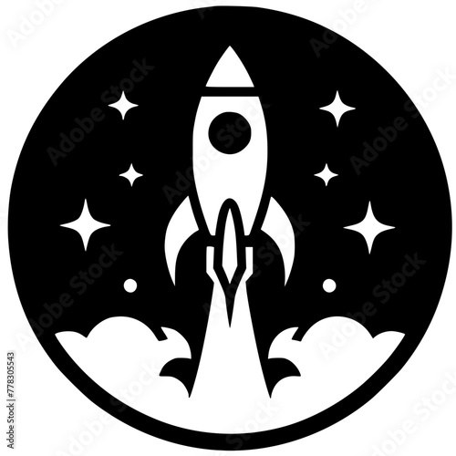 Rocket logo silhouette