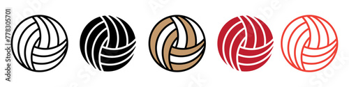 Volleyball Icon for Sports and Athletic Matches