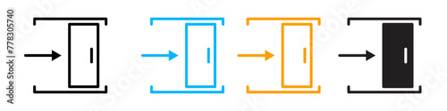 Automatic Sliding Door Icon for Modern Entryways and Exits