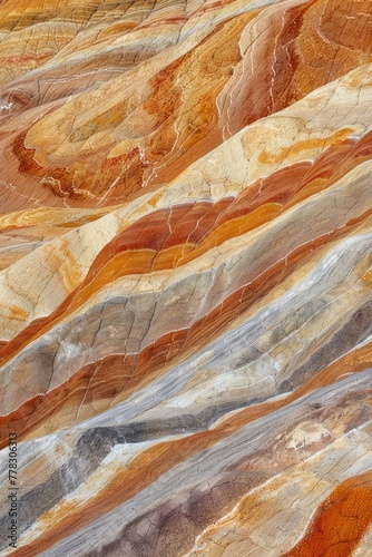 Detail of colorful sandstone formations