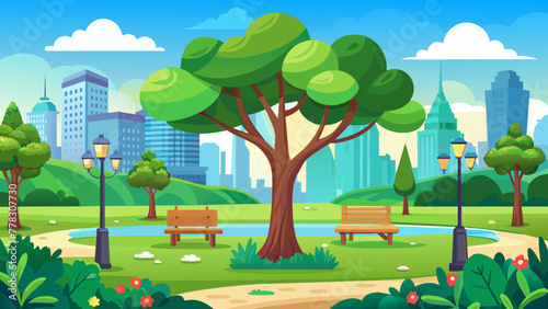 green-city-park-landscape-with-tree