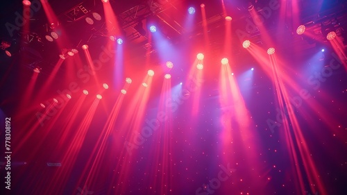 Dazzling light show creates a vibrant performance ambiance