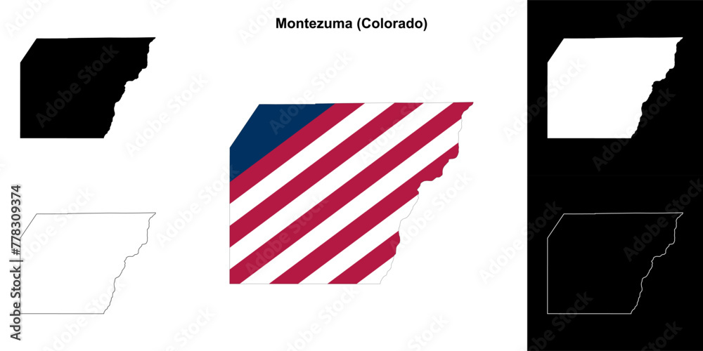 Montezuma County (Colorado) outline map set Montezuma County (Colorado) outline map set