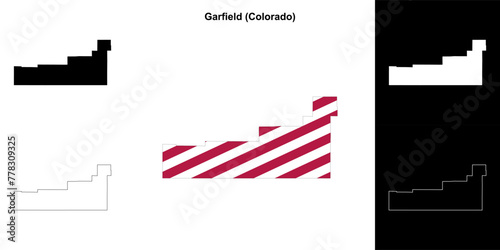 Garfield County (Colorado) outline map set