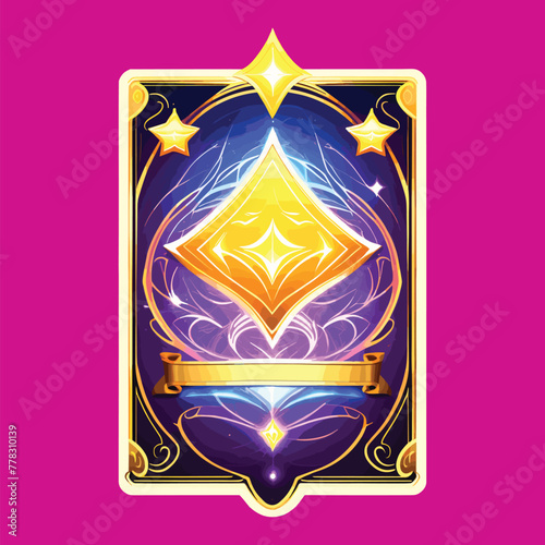 fantasy game card frame vector design