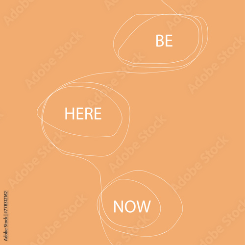 Poster with positive social media quotes, motivation posters on trendy abstract background in neutral colors, vector illustration