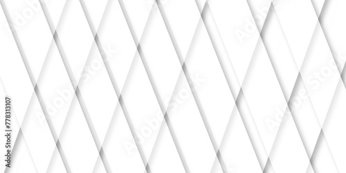 Abstract design with white transparent material in triangle and square shapes on white background.  Modern and creative design with white boxes and white rectangle business card. paper texture.
