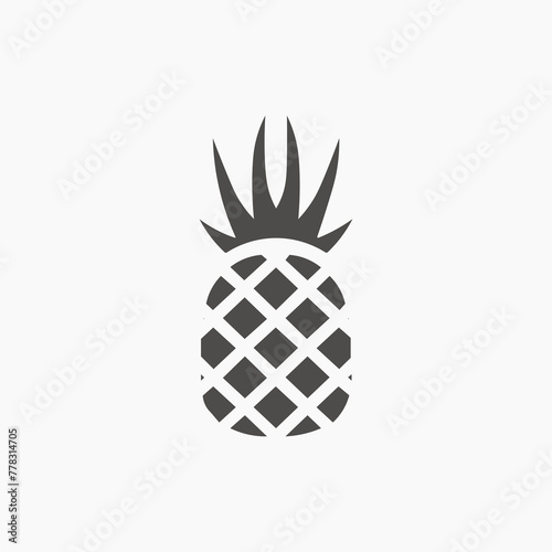 ananas vector icon. fruit, citrus, healthy, pineapple, juicy, tropical symbol sign