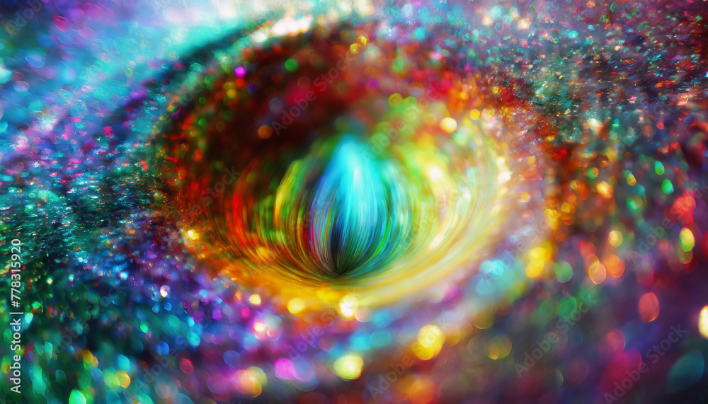 四次元空間をイメージした抽象的なイラスト