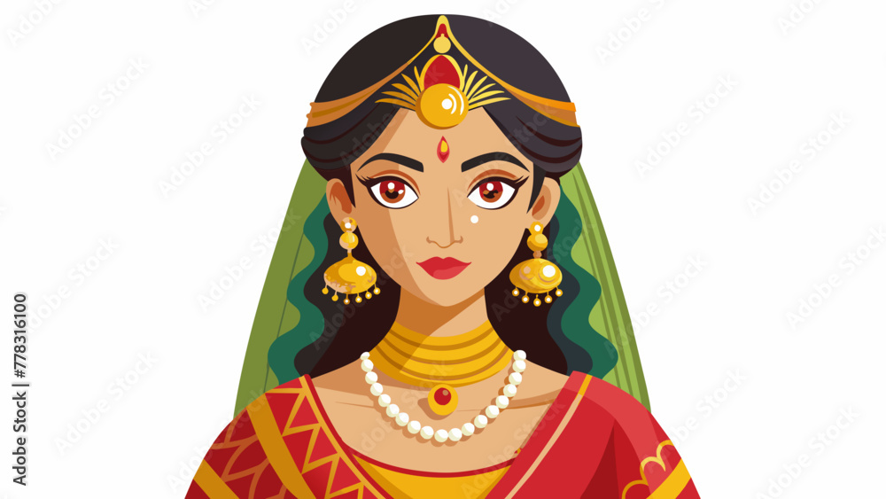 indian-bride-vector-isolated--illustration-of-an-i