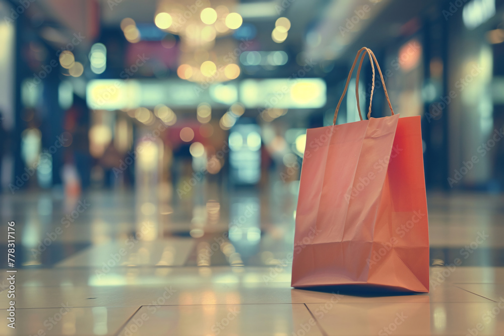 Naklejka premium shopping bag n the mall