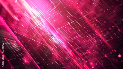 Abstract digital artwork with pink and magenta lines suggesting speed and futuristic technology background