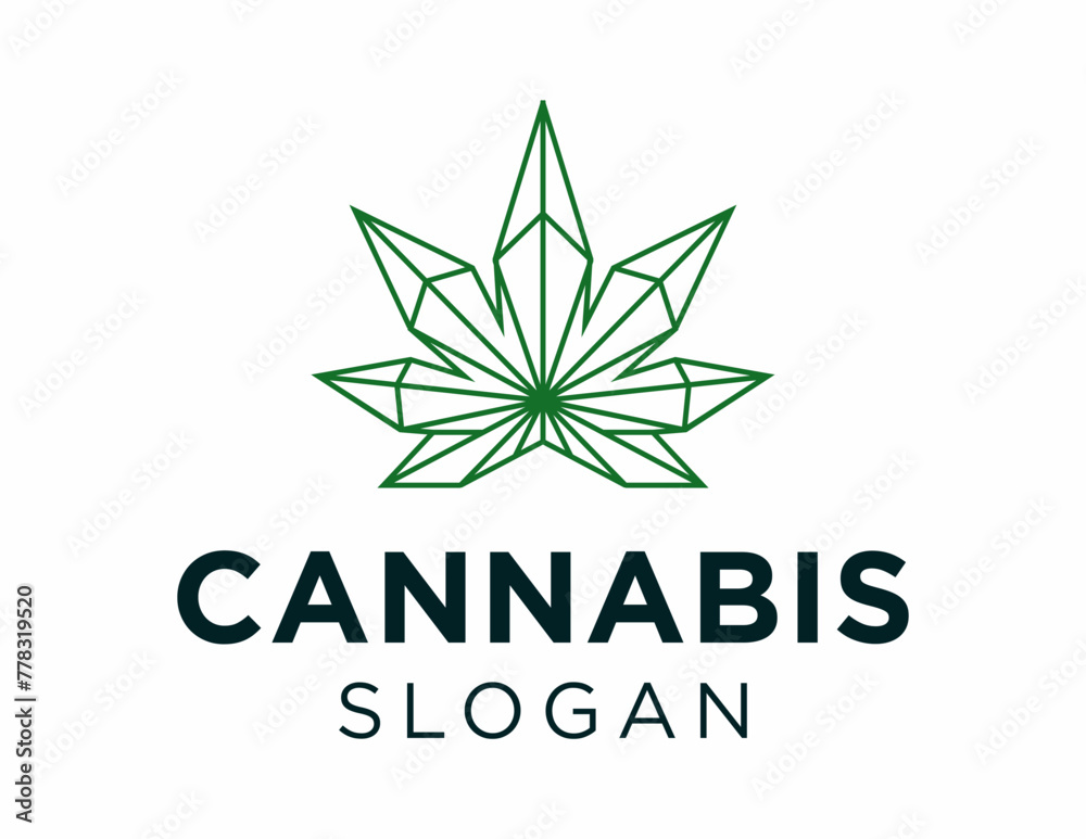 Logo about Cannabis care on a white background. created using the CorelDraw application.