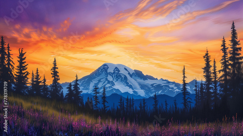Mount Rainiers Alpine Sunrise