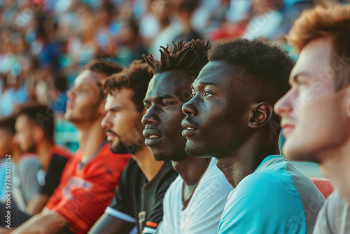 Diverse group of fans enjoying a sports event