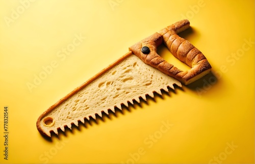 A saw made entirely out of bread