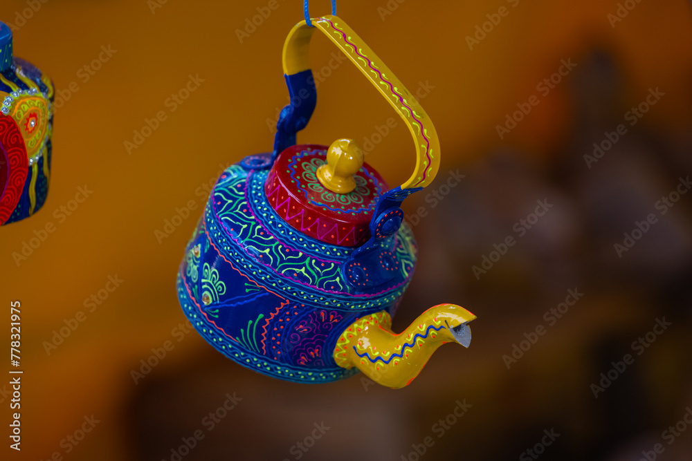 Handicraft work, Teas cattle painted with handmade colours with ...