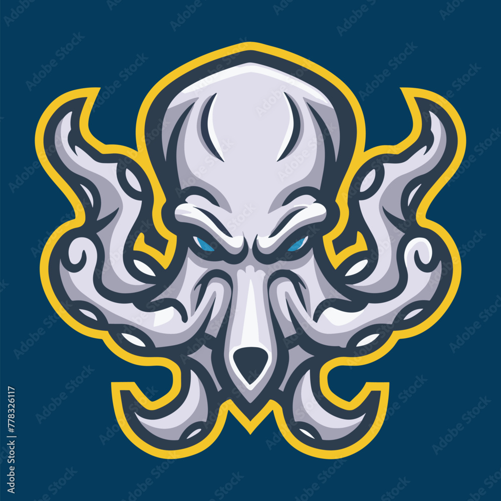 bold vintage octopus mascot style