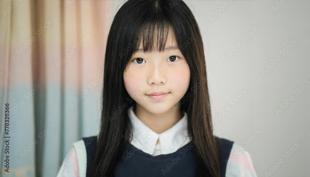 日本人女性のアップ