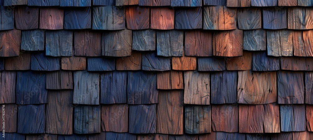 Abstract background made of different colored wood shavings, texture for design and decoration. dragon scales, phoenix feathers. Abstract dark wood pattern wallpaper for interior design of house roof Abstract background made of different colored wood shavings, texture for design and decoration. dragon scales, phoenix feathers. Abstract dark wood pattern wallpaper for interior design of house roof