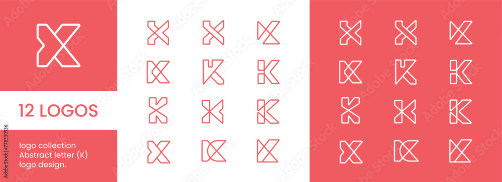Creative logo design bundle letter K. Creative logo design bundle letter K.