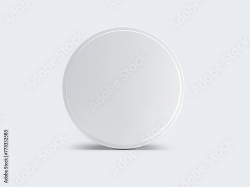 Cosmetic Tin Can Mockup 3D Rendering Isolated Background