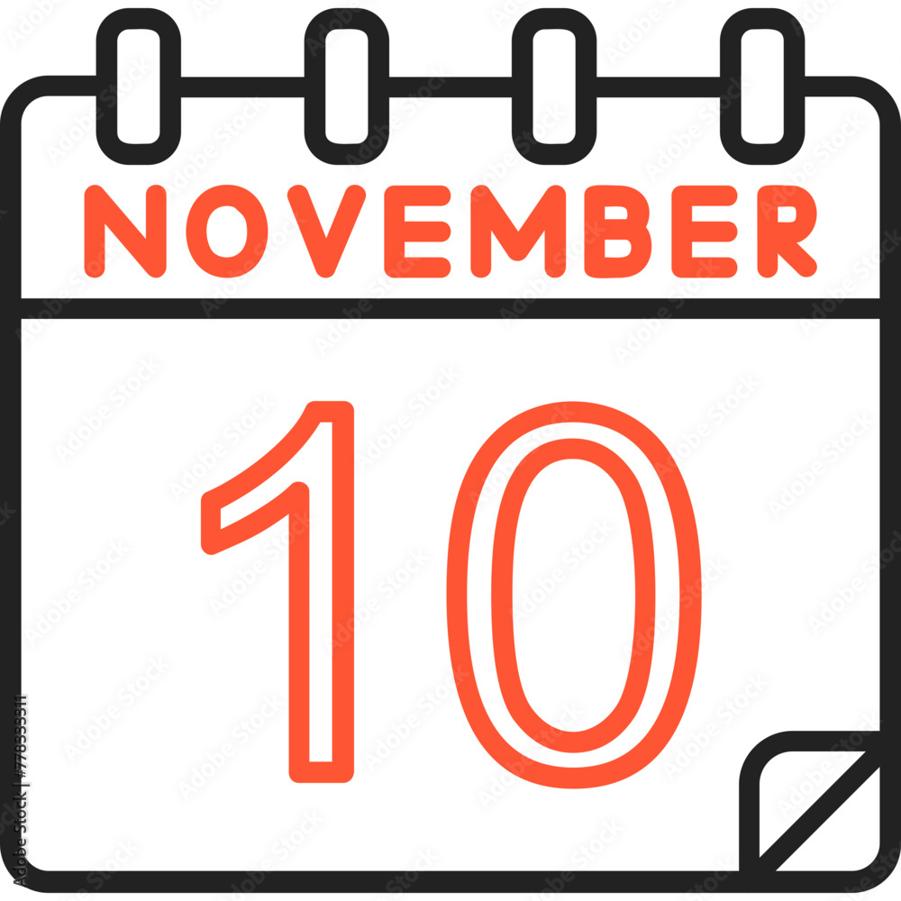 10 November Vector Icon Design